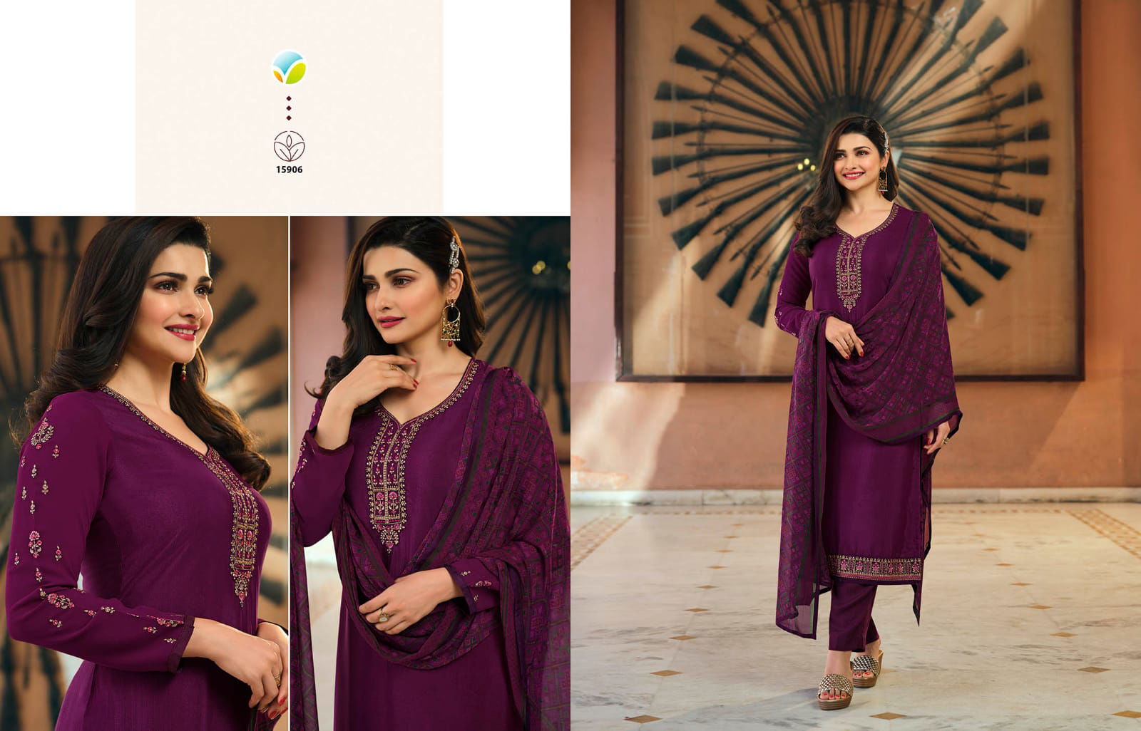 Vinay Silkina Royal Crepe 35 New Designer Festive Wear Embroidery Salwar Suits Collection